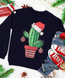 cactus christmas tree santa xmas succulent plant lover ugly christmas sweatshirt 2 Hu3g5