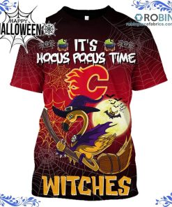 Calgary Flames Halloween Jersey Flamingo Witches Hocus Pocus All Over Print – AOP Shirt