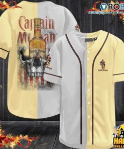Captain Morgan Rum Punisher Skull Baseball Jersey Shirt Captain Morgan Rum Punisher Skull Baseball Jersey Shirt