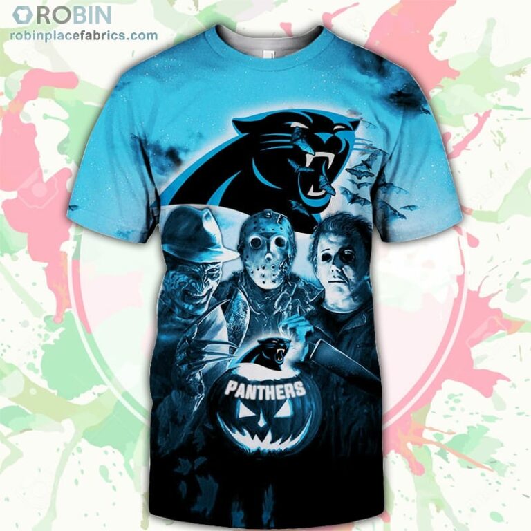 Carolina Panthers T-Shirt Halloween Horror Night – AOP Tshirt