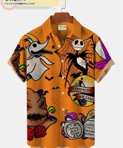 Casual Shirts Halloween Spooky Fun Festive Plus Size Wrinkle Free Tops