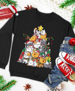 cat christmas tree meowy catmas xmas kids girls boys gifts ugly christmas sweatshirt 1 14StI