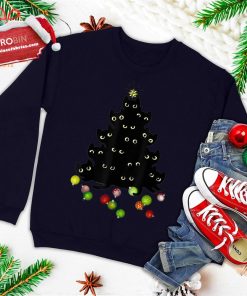 cat lovers cute and funny holiday tree christmas ugly christmas sweatshirt 1 M6fiS