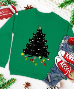 Cat Lovers Cute And Funny Holiday Tree Christmas Ugly Christmas Sweatshirt