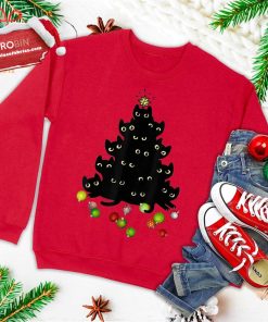 cat lovers cute and funny holiday tree christmas ugly christmas sweatshirt 4 4YHsT
