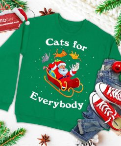 cats for everybody christmas cat lover gift ugly christmas sweatshirt 4 t0TKP