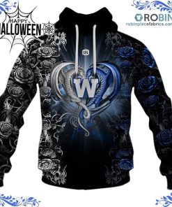 CFL Winnipeg Blue Bombers Rose Dragon All Over Print Shirt CFL Winnipeg Blue Bombers Rose Dragon All Over Print Shirt