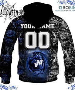 cfl winnipeg blue bombers rose dragon all over print shirt 236 YxlbS