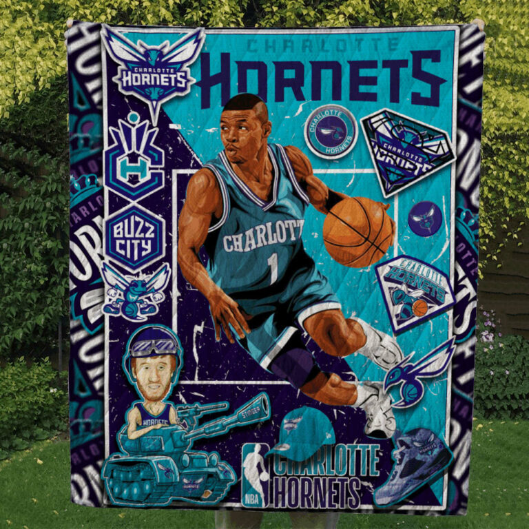 Charlotte Hornets Quilt Blanket