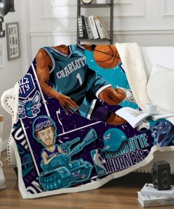 Charlotte Hornets Quilt & Fleece Blanket