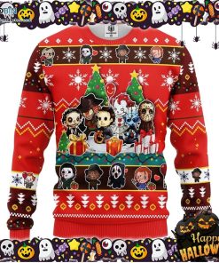 Chibi Horror Halloween Ugly Sweater