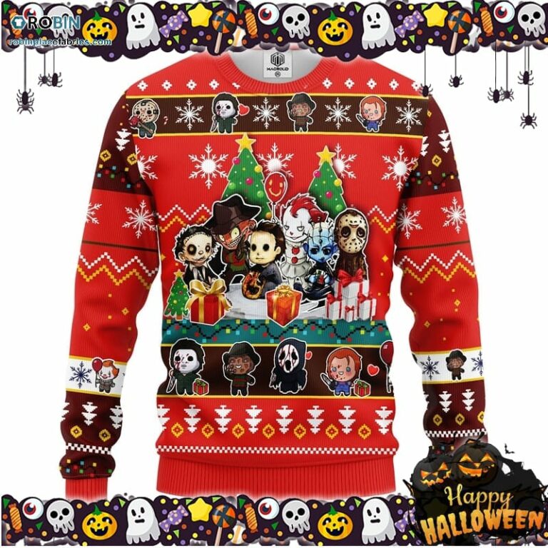 Chibi Horror Halloween Ugly Sweater
