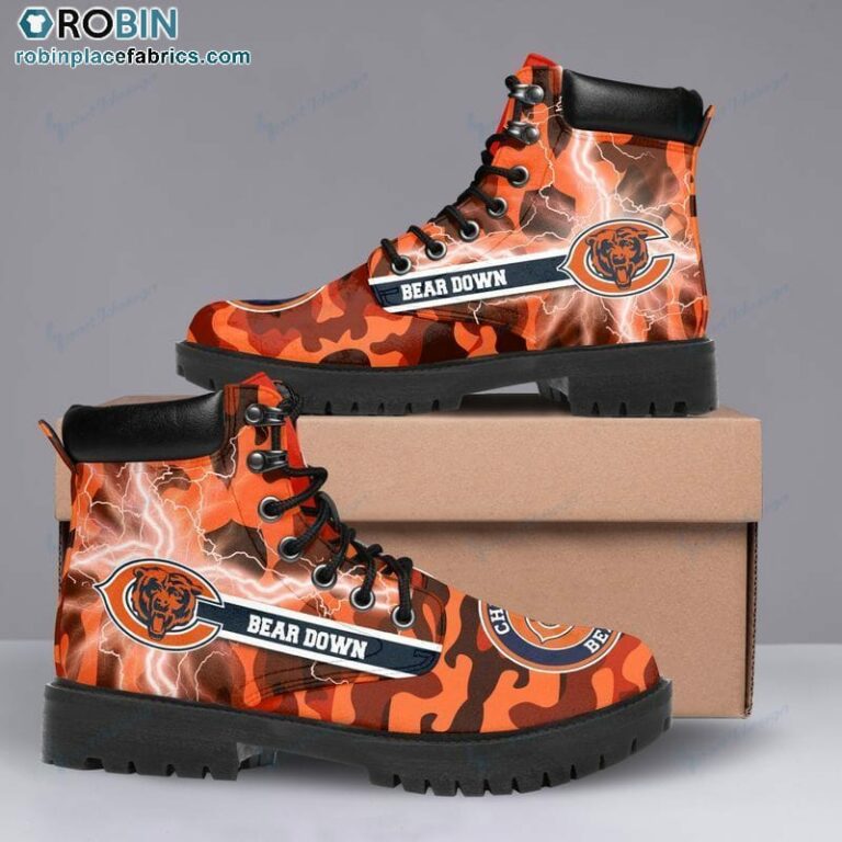Chicago Bears NFL Down Custom Marten Style Boots RBPL222