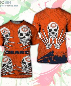 Chicago Bears T-Shirt Skull For Halloween Graphic – AOP Tshirt