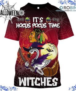 Chicago Blackhawks Halloween Jersey Flamingo Witches Hocus Pocus All Over Print – AOP Shirt