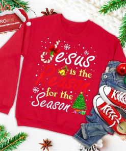 christian jesus the reason christmas stocking stuffer gifts ugly christmas sweatshirt 1 DxVUO