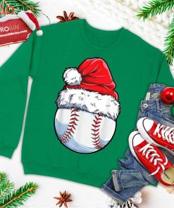 christmas baseball ball santa hat funny sport xmas ugly christmas sweatshirt 4 zza18
