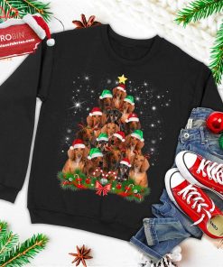 christmas dachshund tree funny pajamas xmas ugly christmas sweatshirt 1 lZ8nc