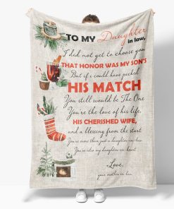 Christmas For Daughter In Law Youre The Love Of My Sons Life His Cherished Wife From Mother In Law Blanket