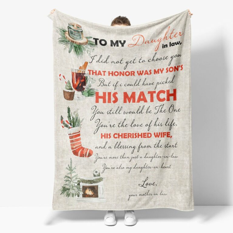 Christmas For Daughter In Law Youre The Love Of My Sons Life His Cherished Wife From Mother In Law Blanket