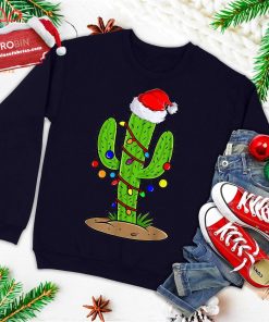 Christmas Lights Cactus Lover Funny Xmas Gift Ugly Christmas Sweatshirt