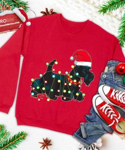 christmas lights scottie dog lover funny xmas gift ugly christmas sweatshirt 3 Z40u2