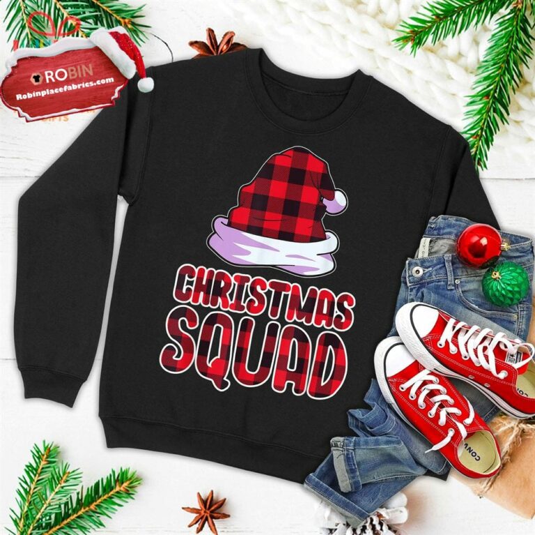 Christmas Squad Family Group Matching Christmas Party Pajama Ugly Christmas Sweatshirt