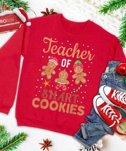 christmas teacher cute gingerbread cookies ugly christmas sweatshirt 1 2KzdX