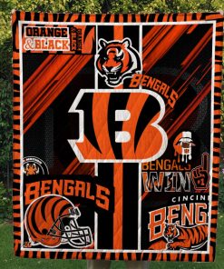 Cincinnati Bengals Quilt & Fleece Blanket