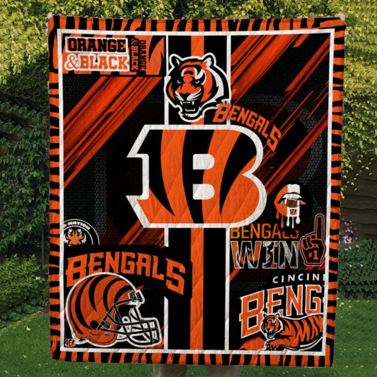 Cincinnati Bengals Quilt & Fleece Blanket