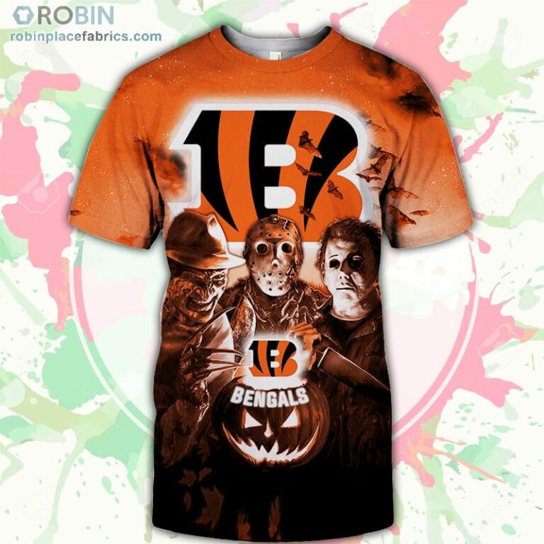 Cincinnati Bengals T-Shirt Halloween Horror Night – AOP Tshirt