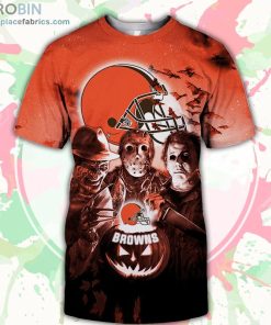Cleveland Browns T-Shirt Halloween Horror Night – AOP Tshirt