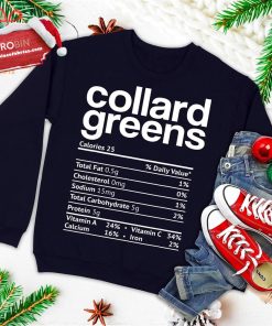 Collard Greens Nutrition Facts Funny Thanksgiving Christmas Ugly Christmas Sweatshirt
