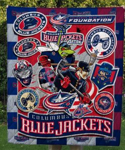 Columbus Blue Jackets Quilt Blanket Columbus Blue Jackets Quilt Blanket