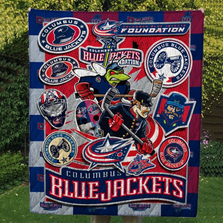Columbus Blue Jackets Quilt Blanket