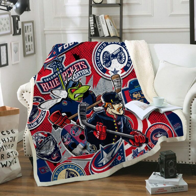 Columbus Blue Jackets Quilt & Fleece Blanket