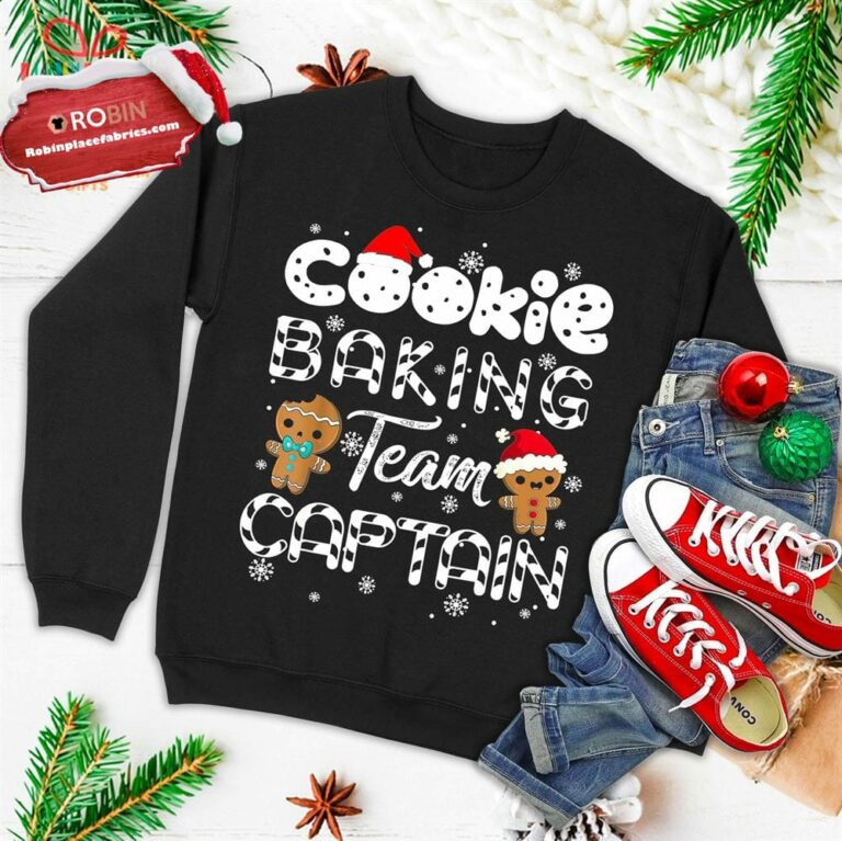 Cookie Baking Team Captain Gingerbread Christmas Gift Ugly Christmas Sweatshirt