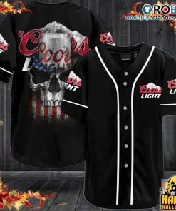 Coors Light Beer Punisher Skull Baseball Jersey Shirt Coors Light Beer Punisher Skull Baseball Jersey Shirt