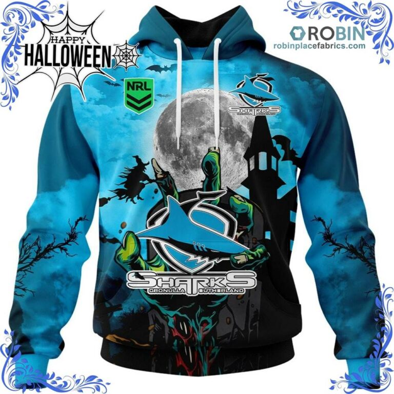 Cronulla-Sutherland Sharks Halloween Is Coming All Over Print – AOP Shirt