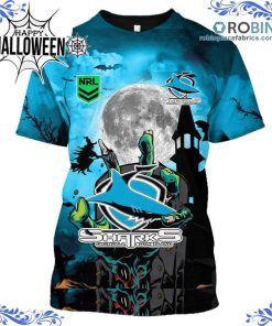 Cronulla-Sutherland Sharks Halloween Is Coming All Over Print – AOP Shirt
