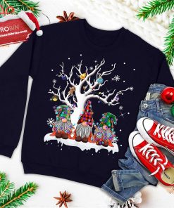 Cute Gnome Buffalo Plaid Christmas Tree Light Ugly Santa Hat Ugly Christmas Sweatshirt