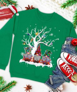 cute gnome buffalo plaid christmas tree light ugly santa hat ugly christmas sweatshirt 4 ZnOfR