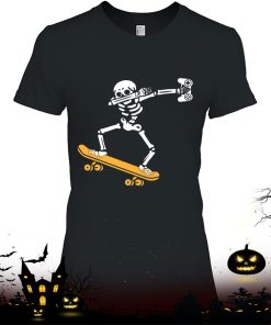 Dab Skeleton Skateboard Gamer Costume Funny Halloween Gift Shirt