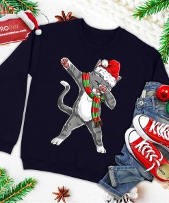 dabbing cat santa christmas gift kids boys girls catmas xmas ugly christmas sweatshirt 3 HHoqx