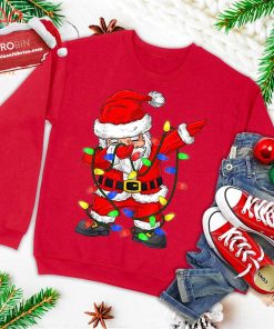 dabbing santa claus christmas tree lights boys kids dab xmas ugly christmas sweatshirt 4 tET6A
