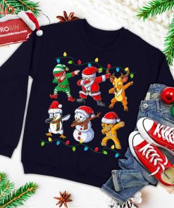 Dabbing Santa Elf Friends Christmas Kids Boys Men Xmas Gifts Ugly Christmas Sweatshirt