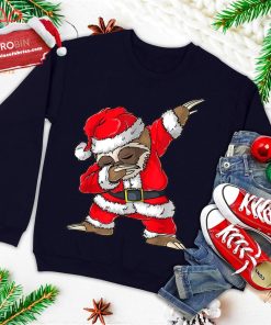 Dabbing Santa Sloth Merry Slothmas Christmas Kids Pajama Ugly Christmas Sweatshirt
