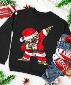 dabbing santa sloth merry slothmas christmas kids pajama ugly christmas sweatshirt 3 rEqH0