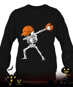 dabbing skeleton baseball halloween player catcher pitcher shirt 1019 TY8pr