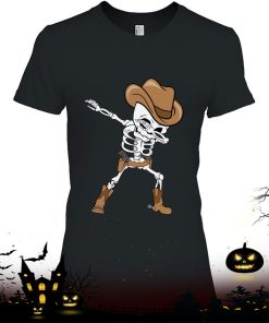 Dabbing Skeleton Cowboy Hat Halloween Kids Dab Shirt